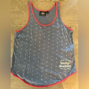 Harley-Davidson women’s Large tank top “RED, White, Blue” Stars
